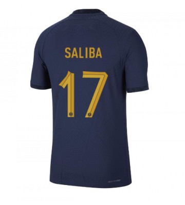 Frankrike William Saliba #17 Hjemmedrakt VM 2022 Kortermet